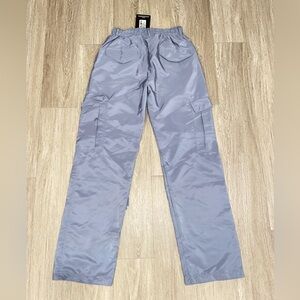Grey Reflective Cargo/Parachute Pants